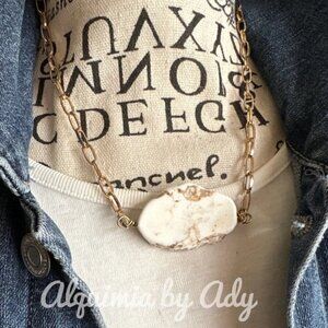 Alquimia Gold and Cream Necklace